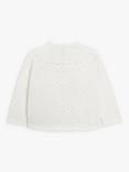 John Lewis Baby Pointelle Cotton Cardigan, Cream
