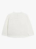 John Lewis Baby Pointelle Cotton Cardigan, Cream