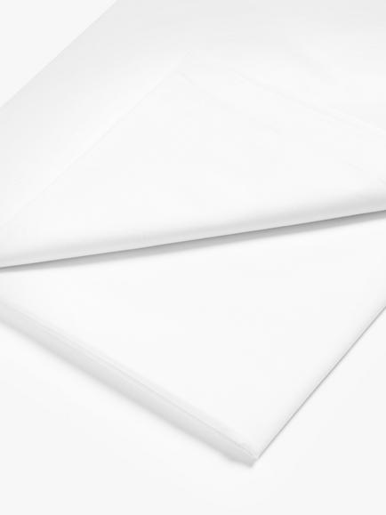 John Lewis Easy Care Organic Cotton 200 Thread Count Flat Sheets, White