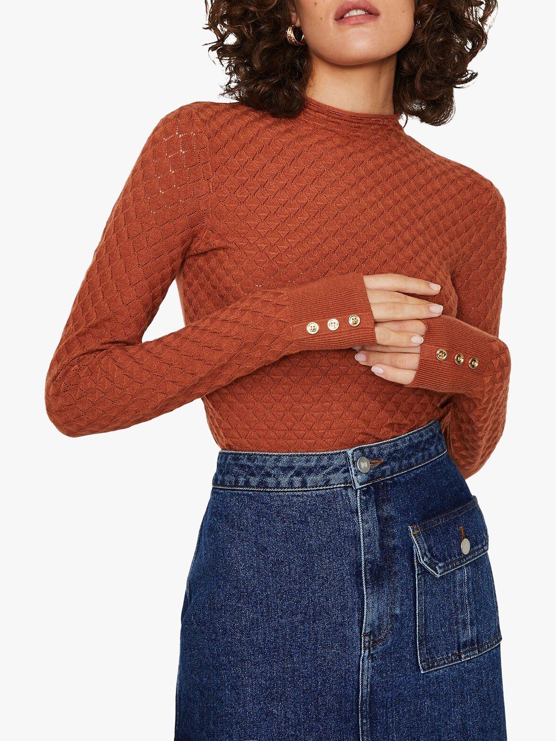 Warehouse Pointelle Jumper, Tan