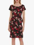 Gina Bacconi Glorielle Floral Dress, Black/Red