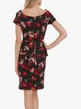 Gina Bacconi Glorielle Floral Dress, Black/Red