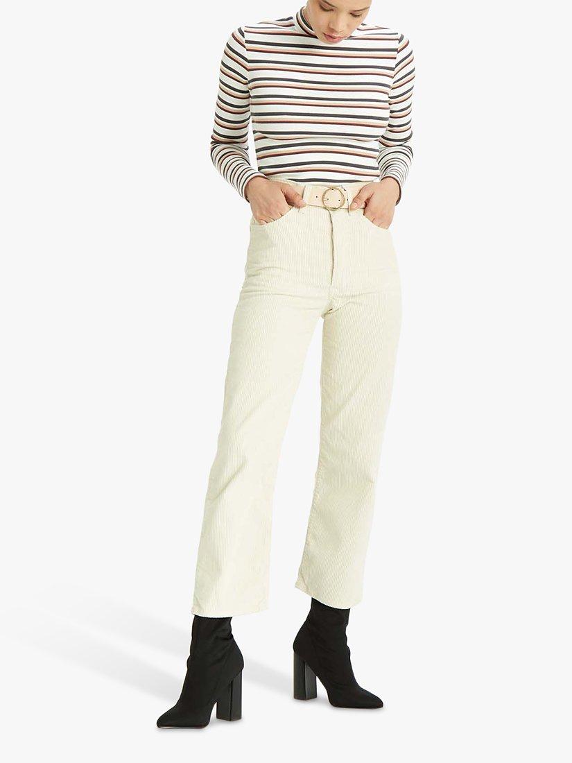 Levi's Ribcage Straight Ankle Cord Jeans, Ecru