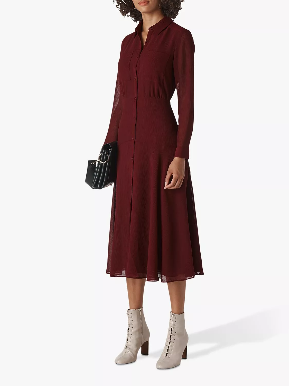 Burgundy shirt dress uk best sale