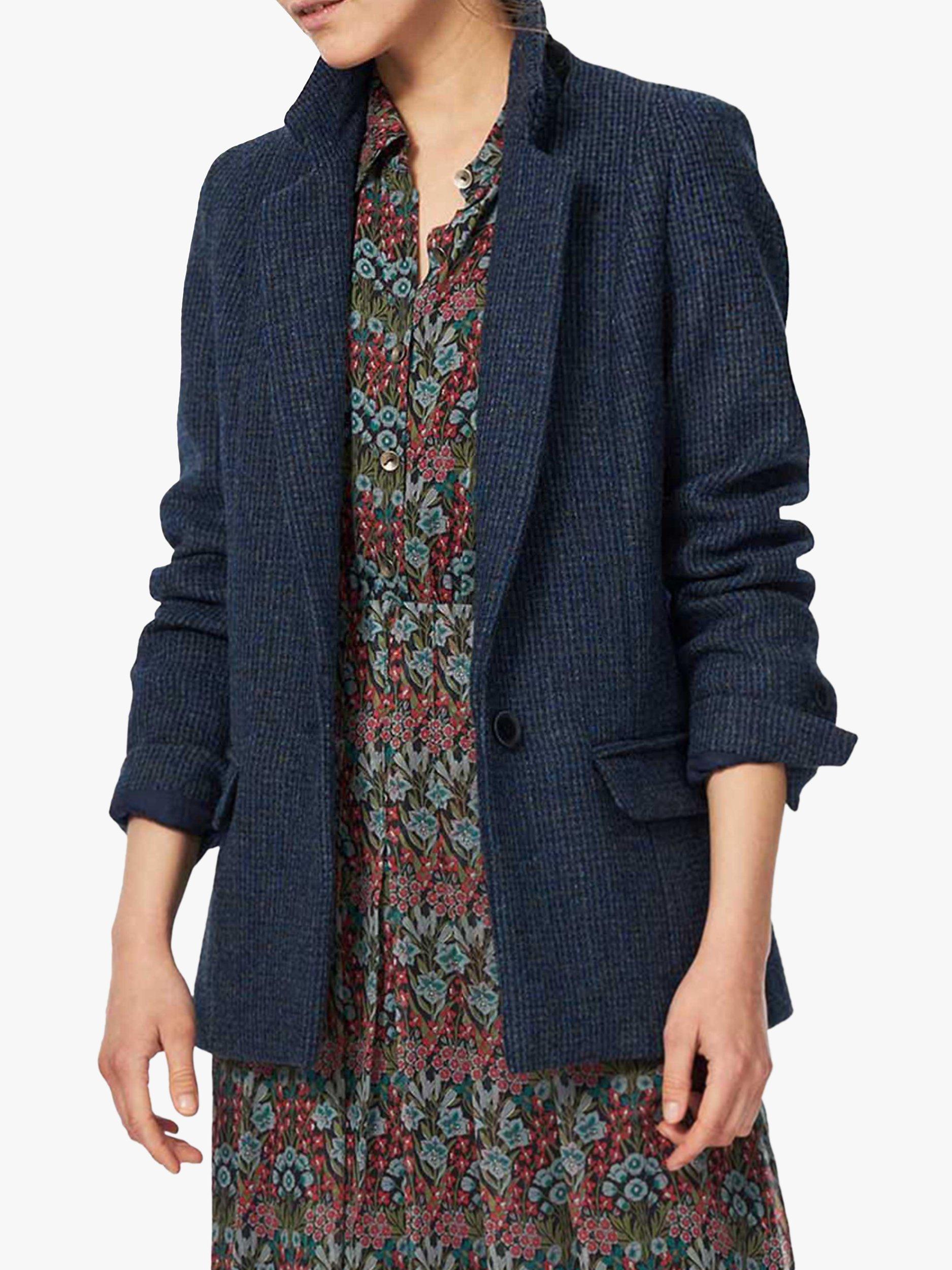 Brora Harris Tweed Jacket Navy Sorrel