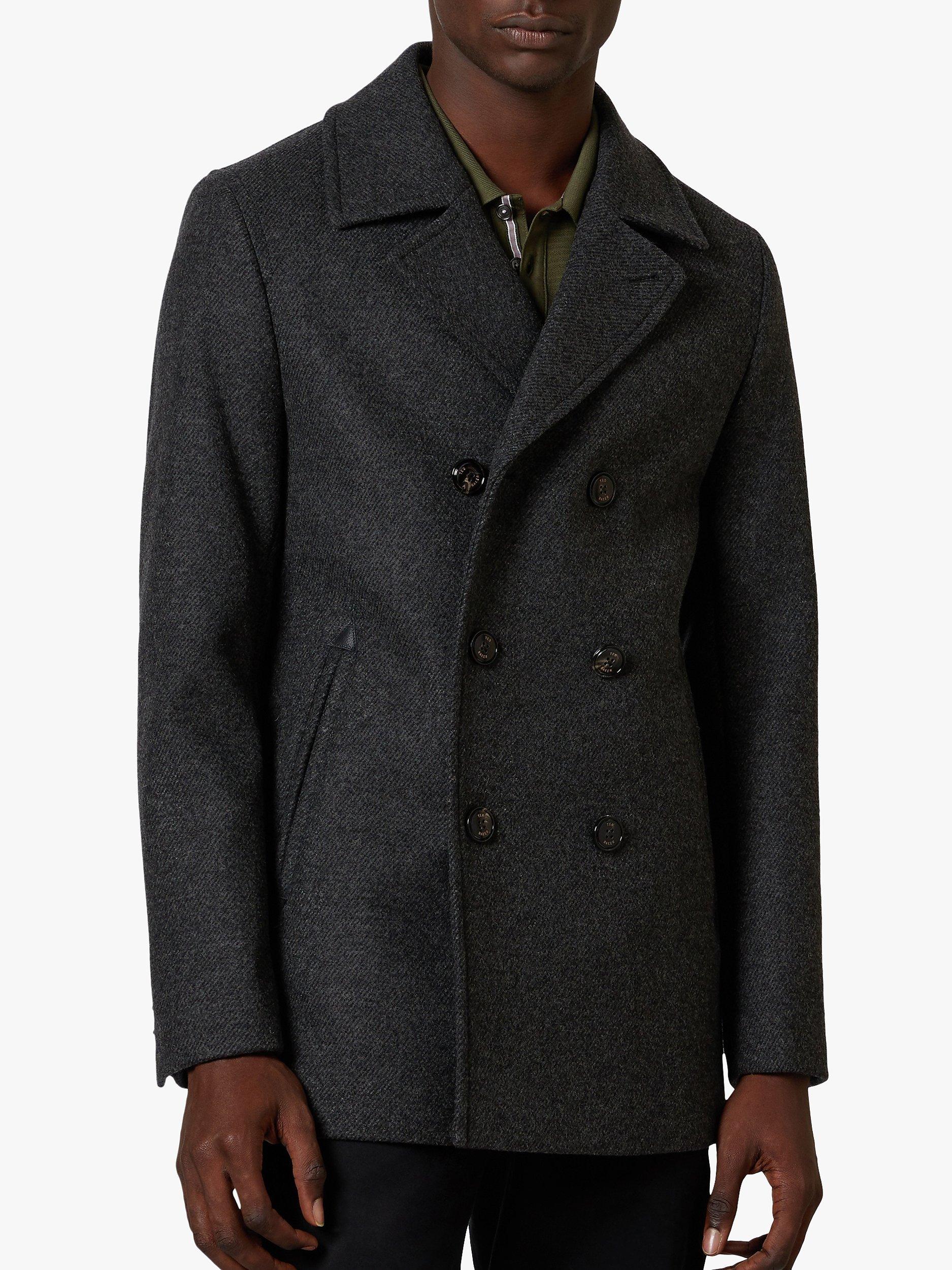 Ted Baker Westun Double Breasted Wool Pea Coat