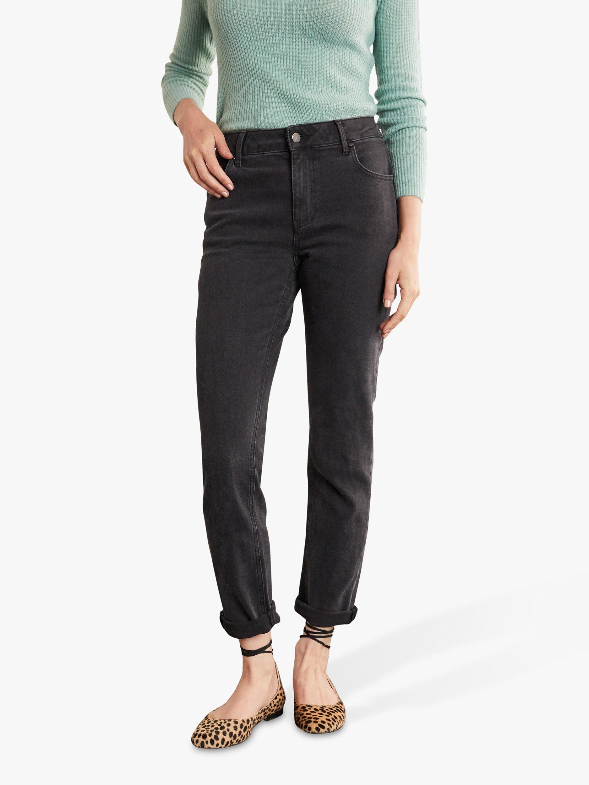 Boden Girlfriend Jeans, Washed Black