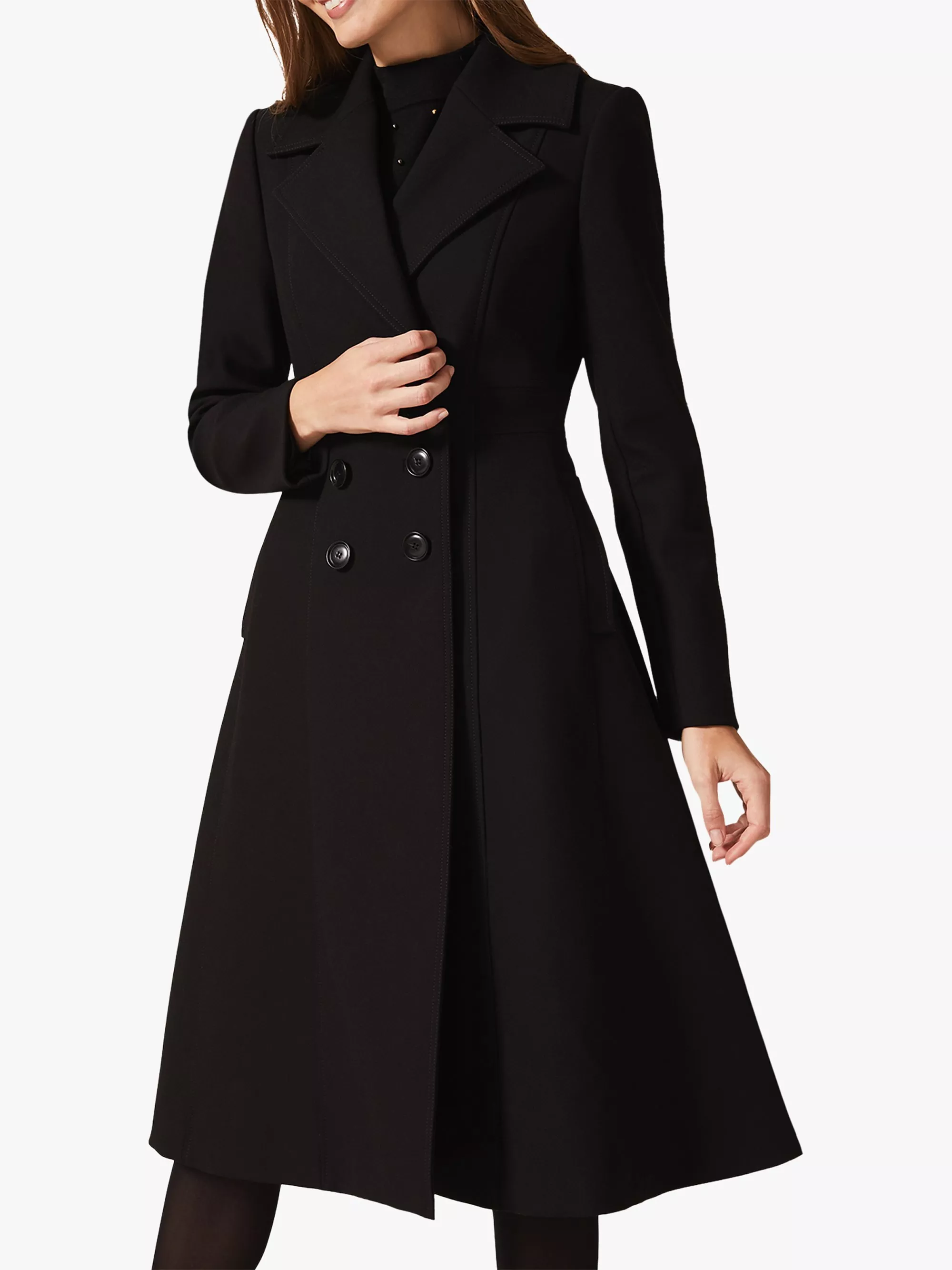 Black swing coat uk clearance
