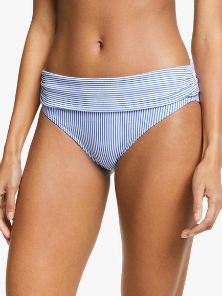 John Lewis St Tropez Fold Down Bikini Bottoms, Blue, Blue