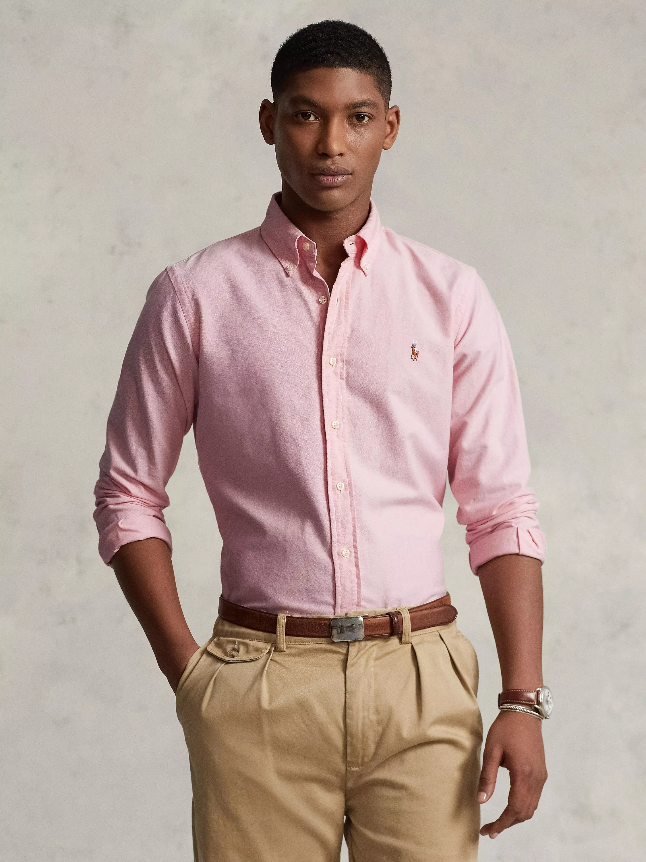 Polo Ralph Lauren Slim Fit Oxford Shirt Pink