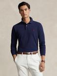 Polo Ralph Lauren Custom Slim Fit Long Sleeve Polo Shirt, Newport Navy