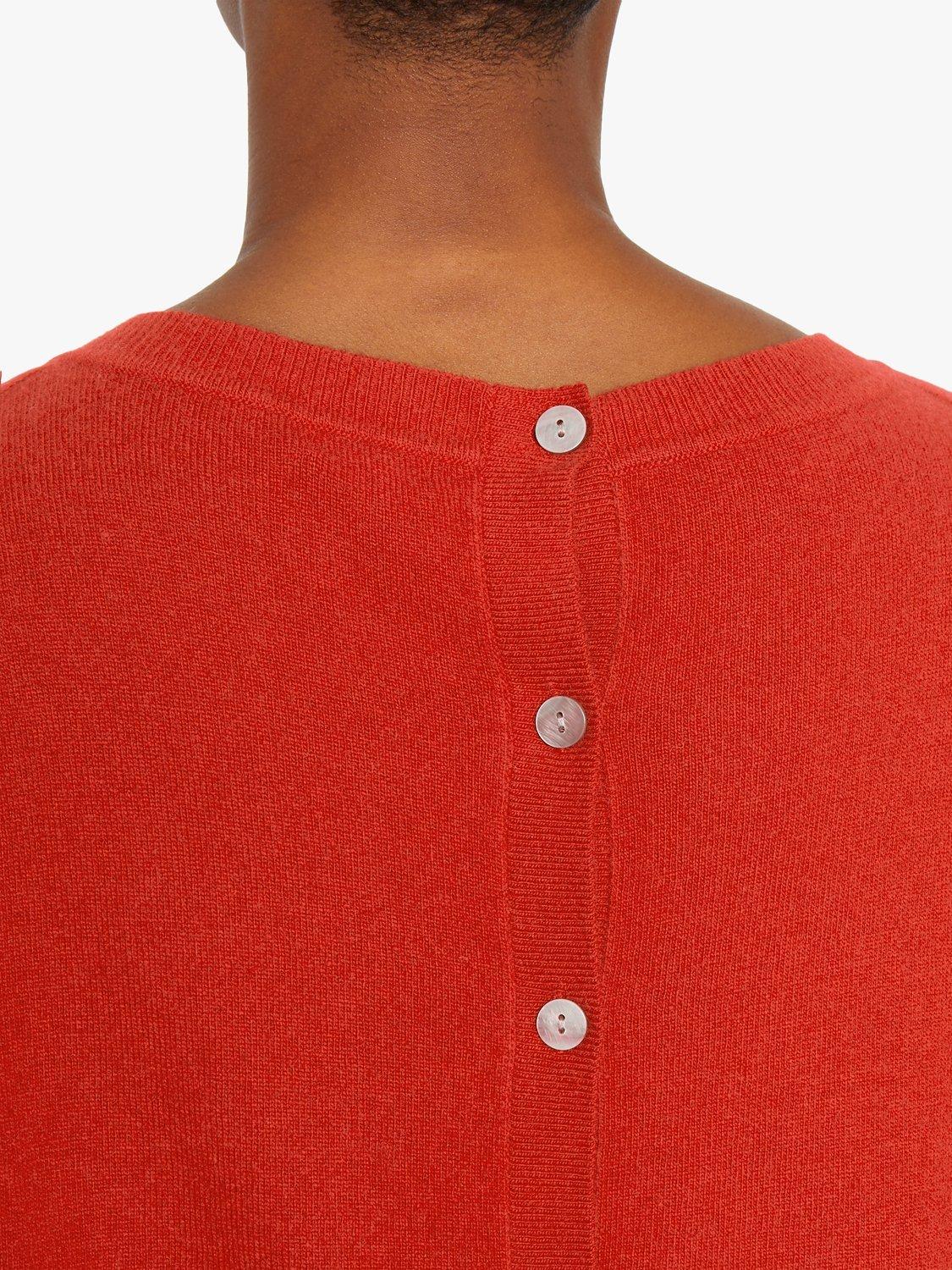 Jigsaw Button Back Drop Hem Sweater
