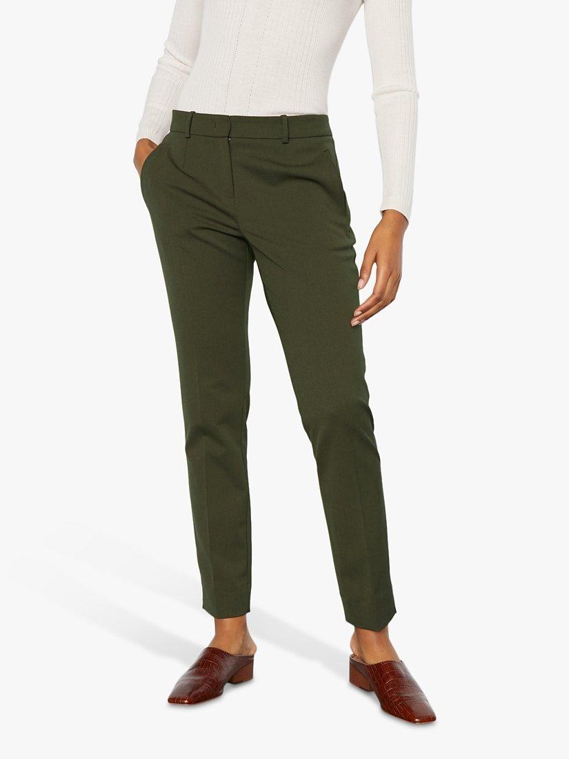 Jigsaw Paris Slim Tapered Trousers, Dark Olive