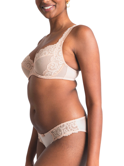 Maison Lejaby Gaby Tanga Knickers, Rose Fumee - view 2, Rose Fumee