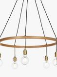 Tom Raffield Kern Small Pendant Ceiling Light, Solid Oak