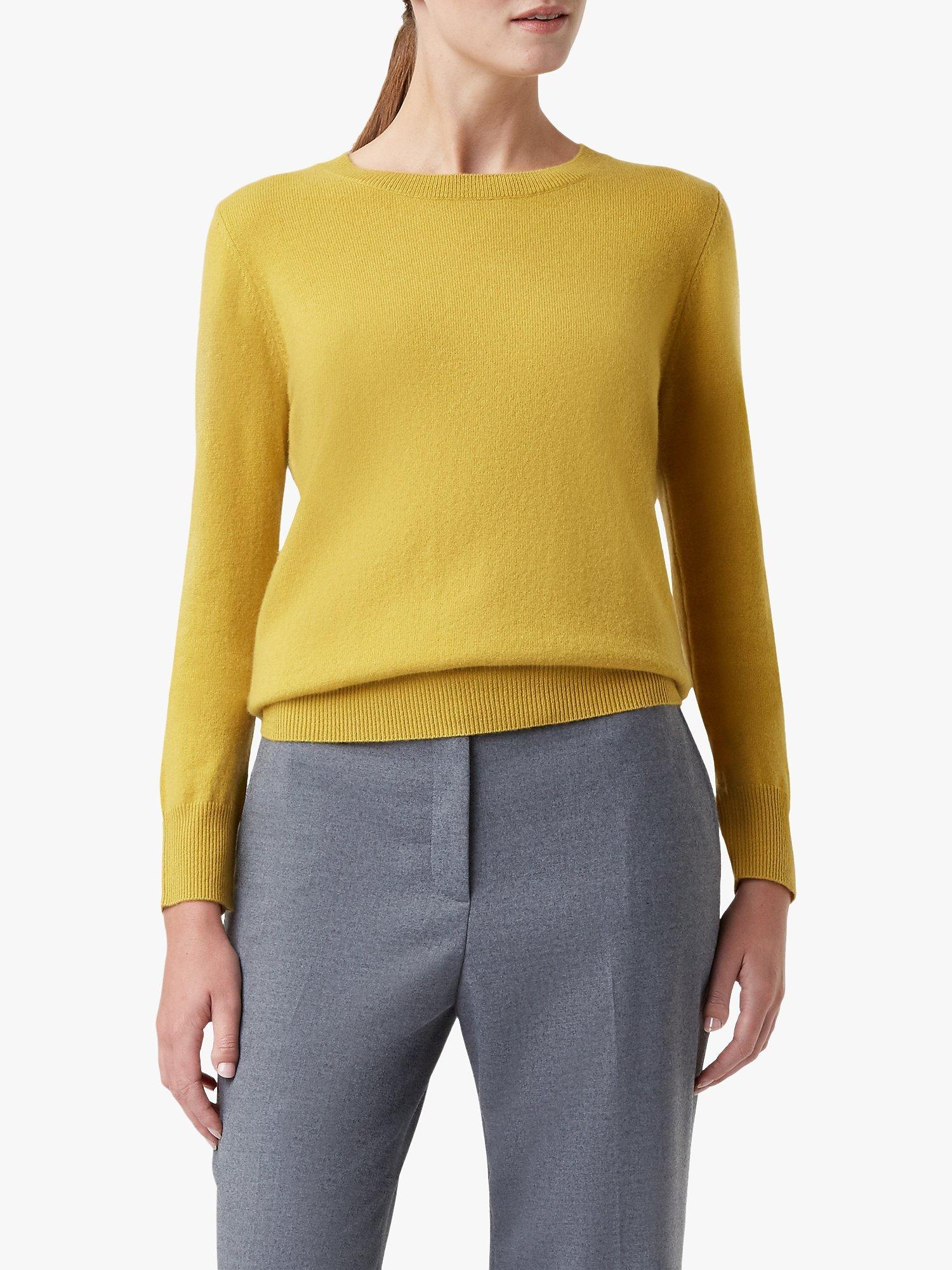 Hobbs Freya Fine Knit Cashmere Jumper, Saffron