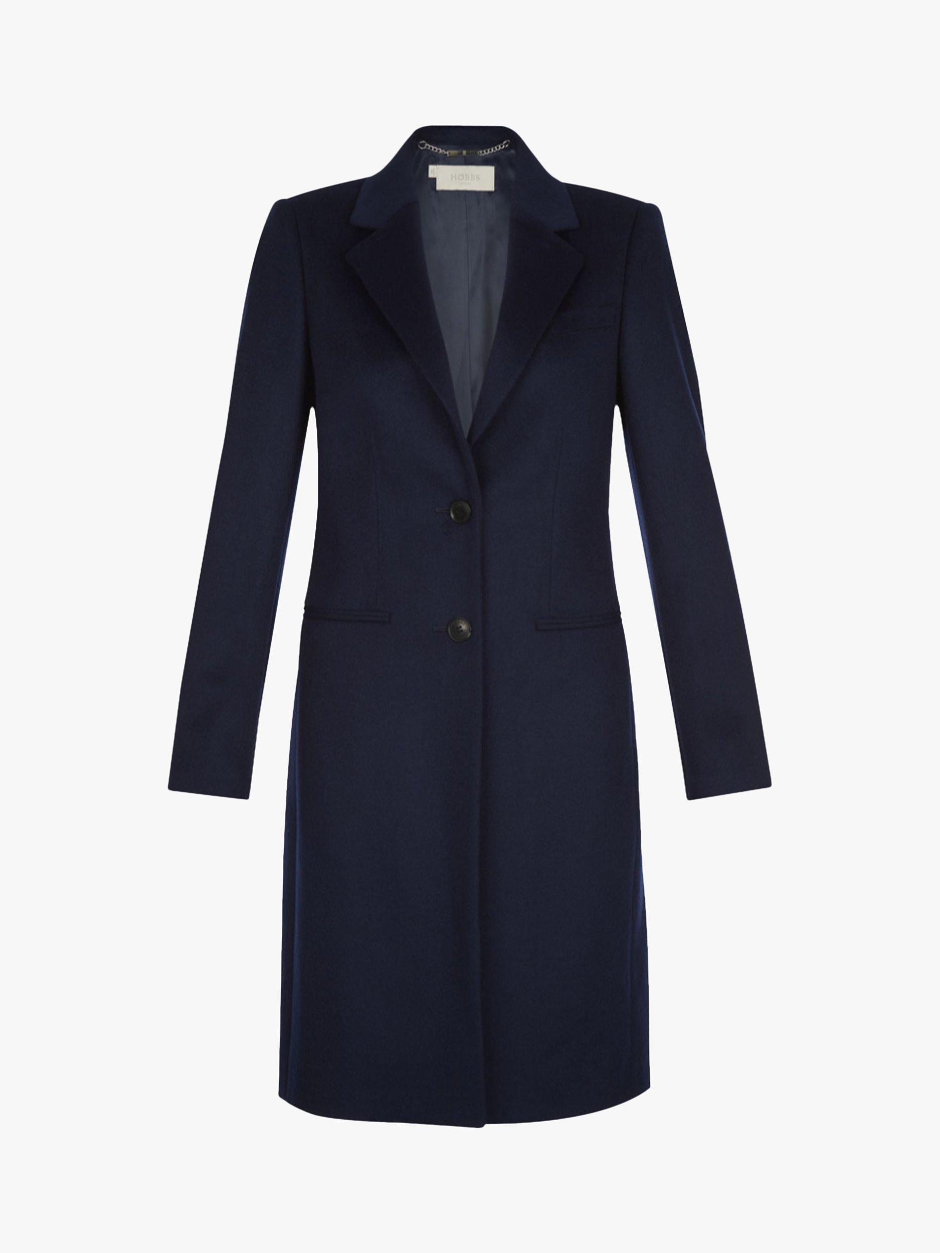 Hobbs Petite Tilda Wool Coat French Navy