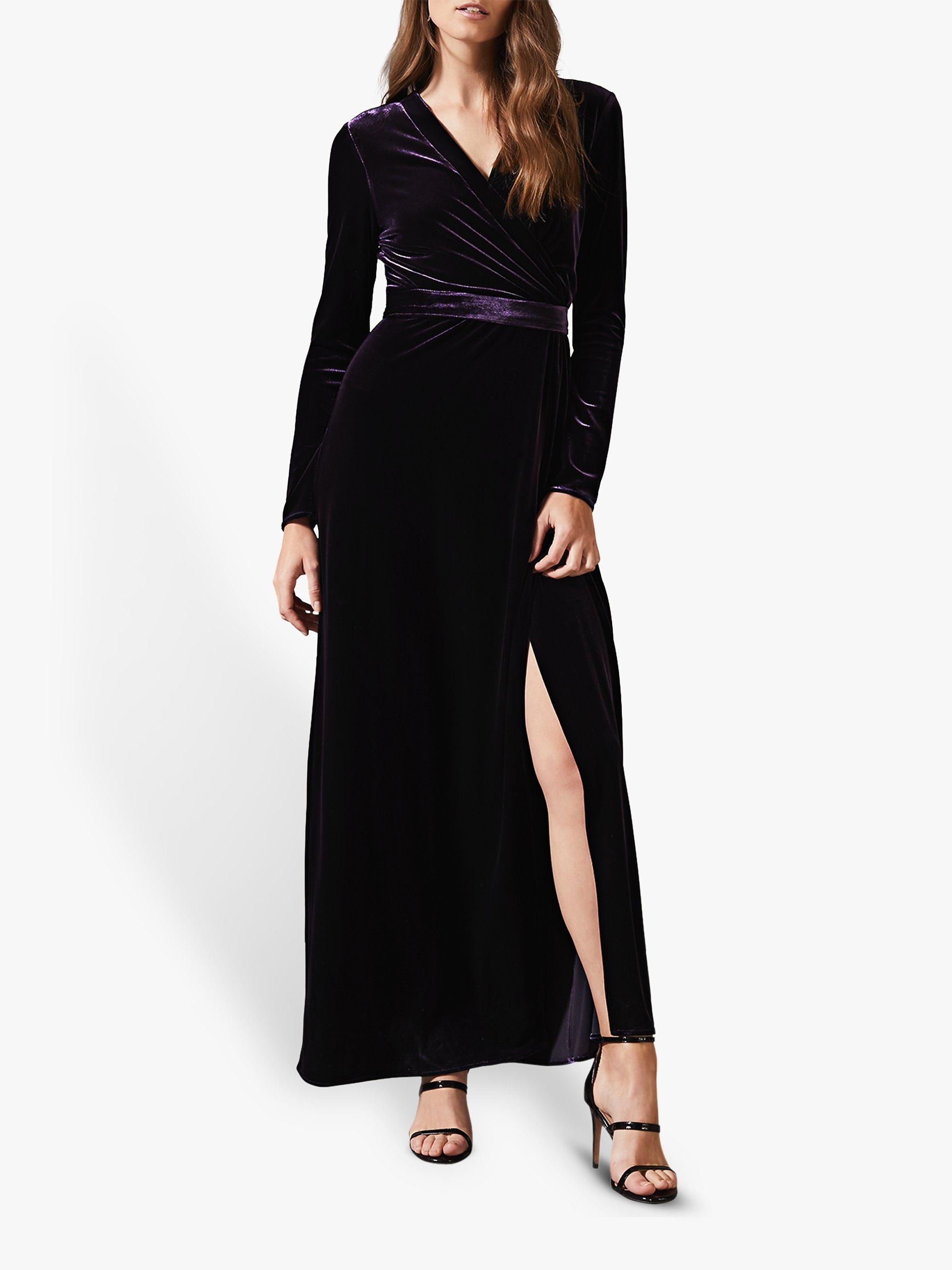 Phase Eight Valeria Velvet Dress, Grape