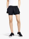 Under Armour Play Up 2-in-1 Training Shorts, Black/White