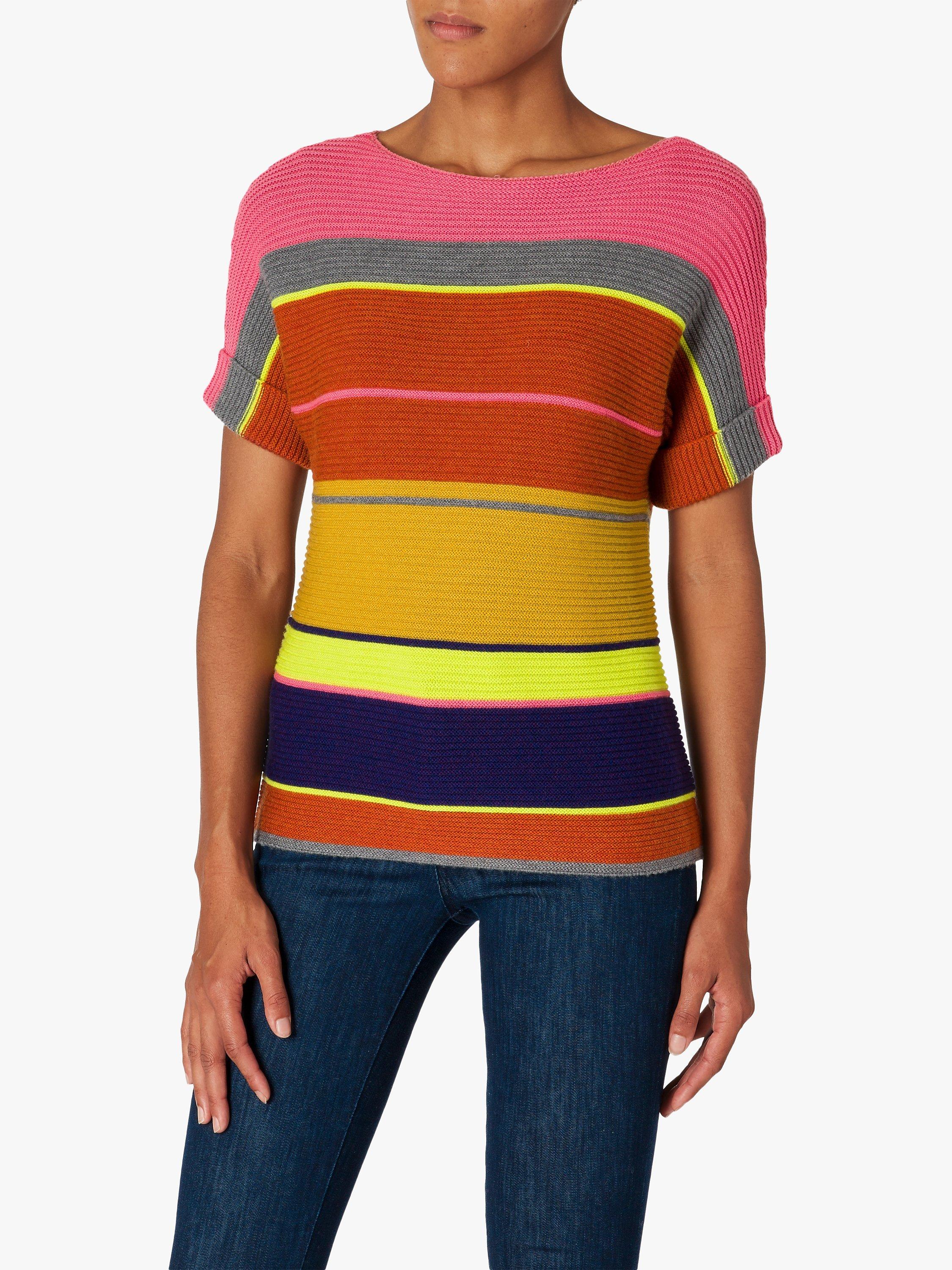 PS Paul Smith Stripe Jumper, Light Rust/Multi