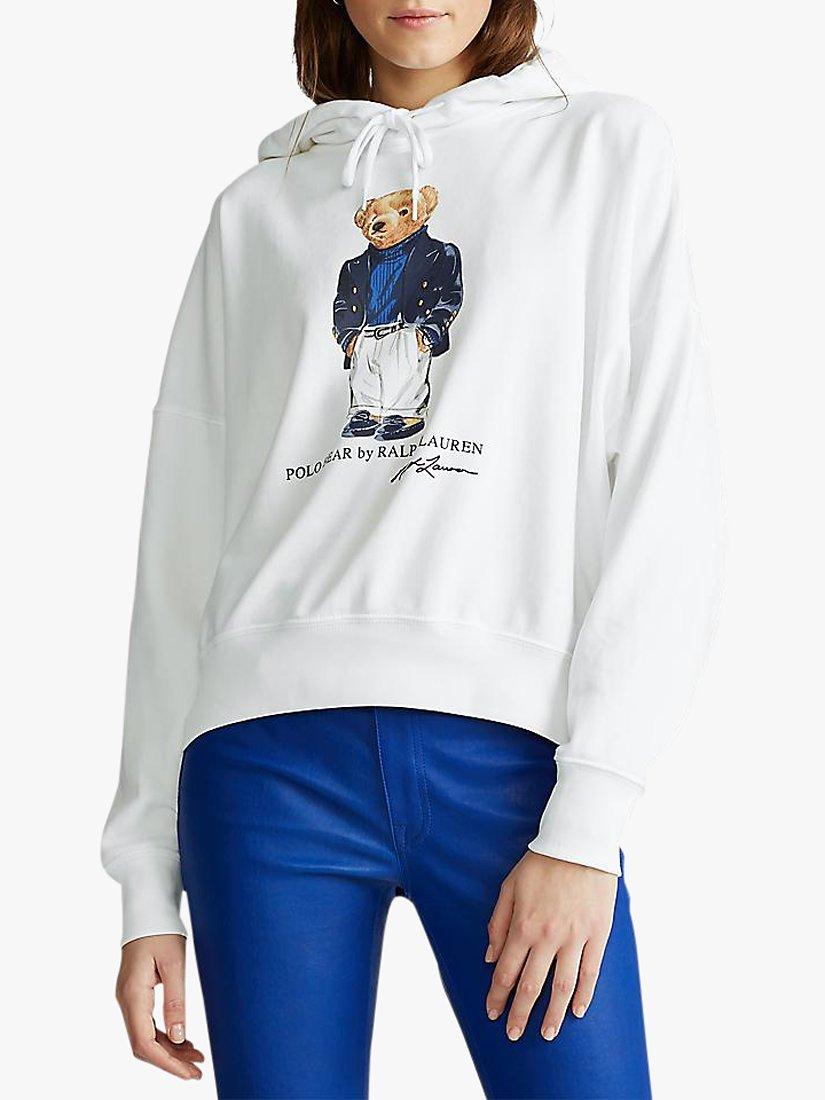 Ralph lauren bear hoodie white online