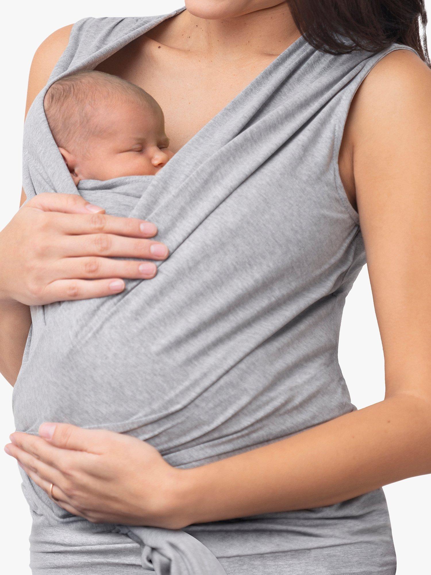 Product image 2 of 3, which shows Seraphine Babywearing Skin To Skin Maternity Top, Grey Marl, XL