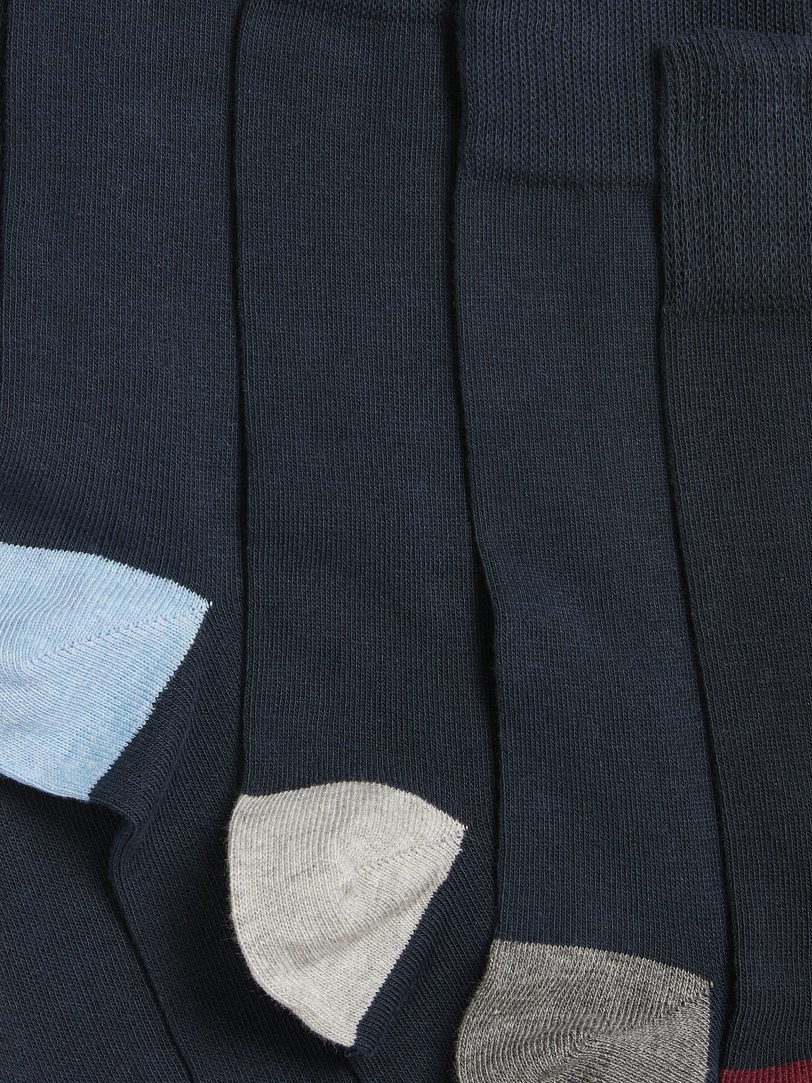Product image 2 of 2, which shows John Lewis Organic Cotton Rich Heel and Toe Men's Socks, Pack of 5, Navy, S