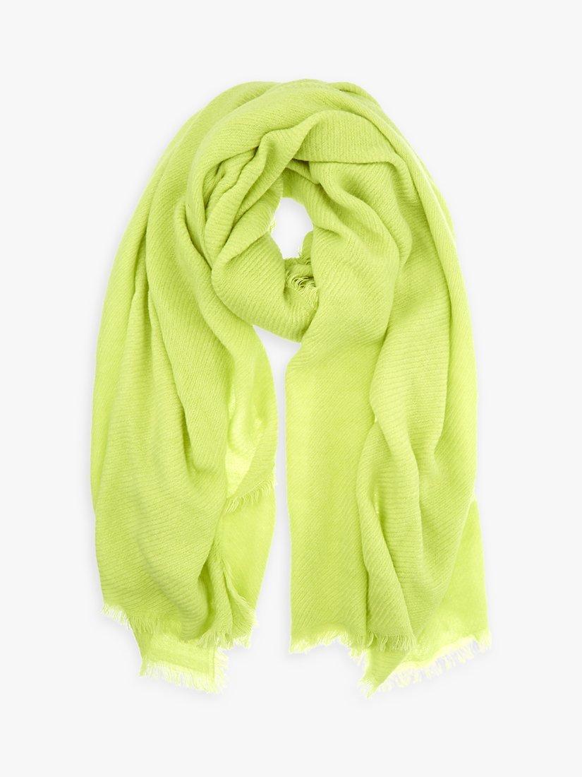 Mint Velvet Neon Textured Scarf, Yellow