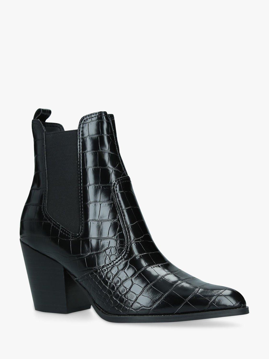 Product image 2 of 4, which shows Steve Madden Patricia Ankle Boots, Black, Black, 4