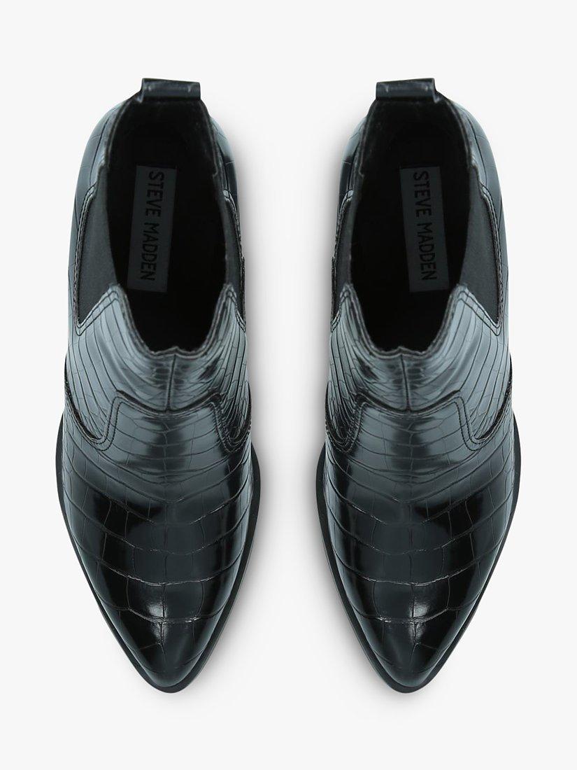 Product image 4 of 4, which shows Steve Madden Patricia Ankle Boots, Black, Black, 4