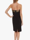 Gina Bacconi Gracella Chiffon Dress, Black/Gold