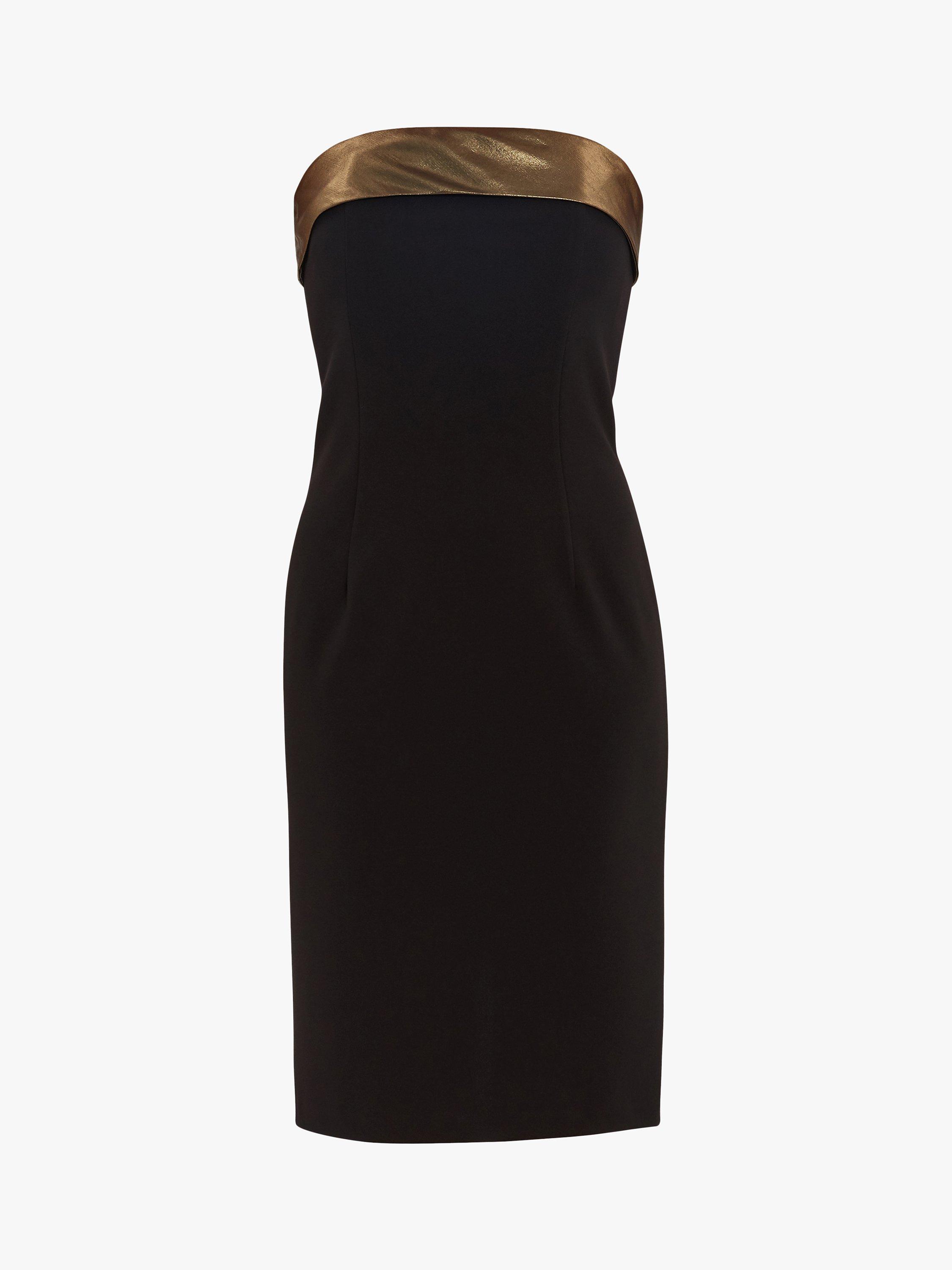 Product image 4 of 5, which shows Gina Bacconi Gracella Chiffon Dress, Black/Gold, 22