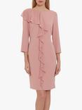Gina Bacconi Thandie Moss Crepe Chiffon Frill Dress
