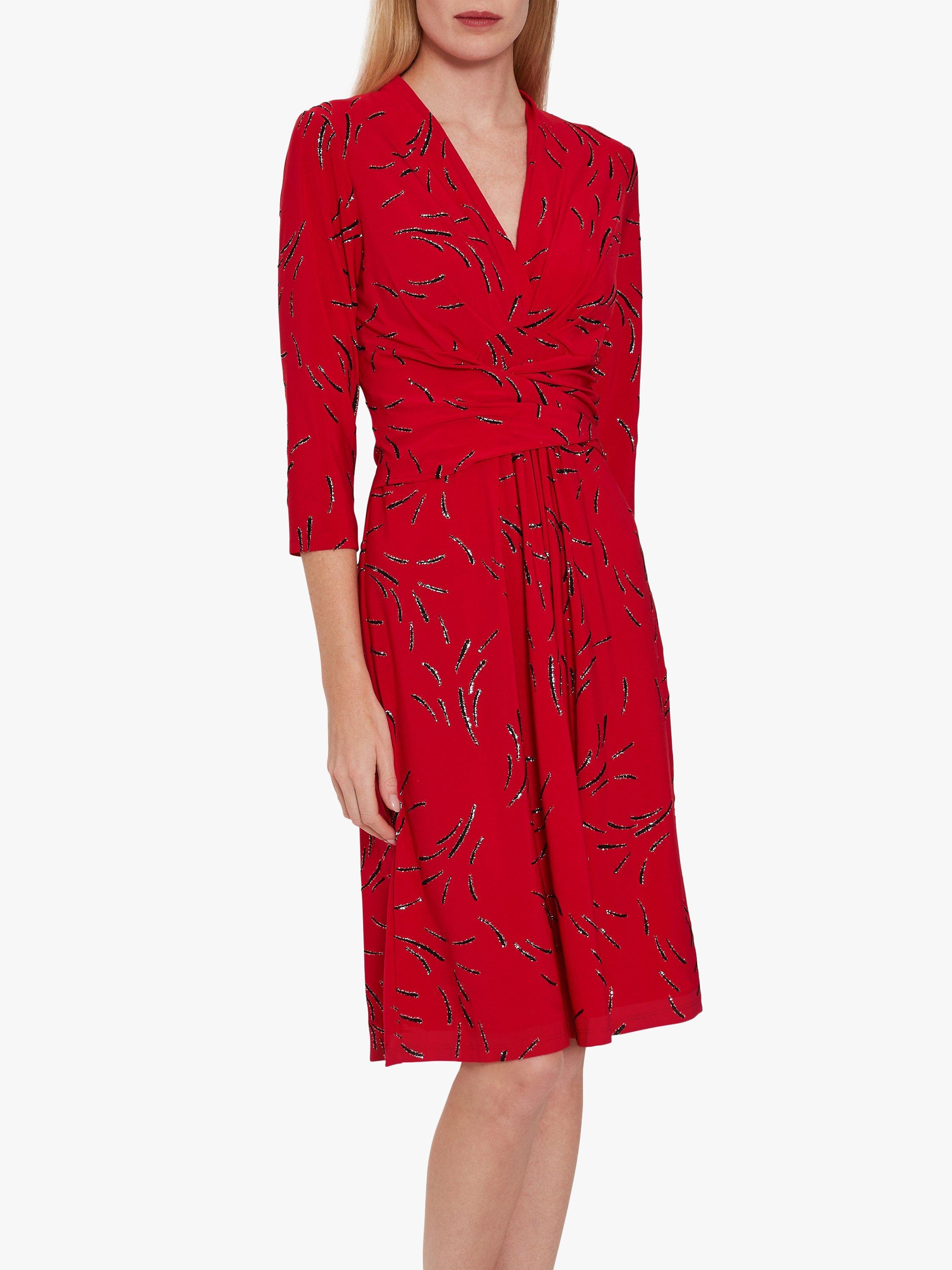 Gina Bacconi Miranda Jersey Dress, Red