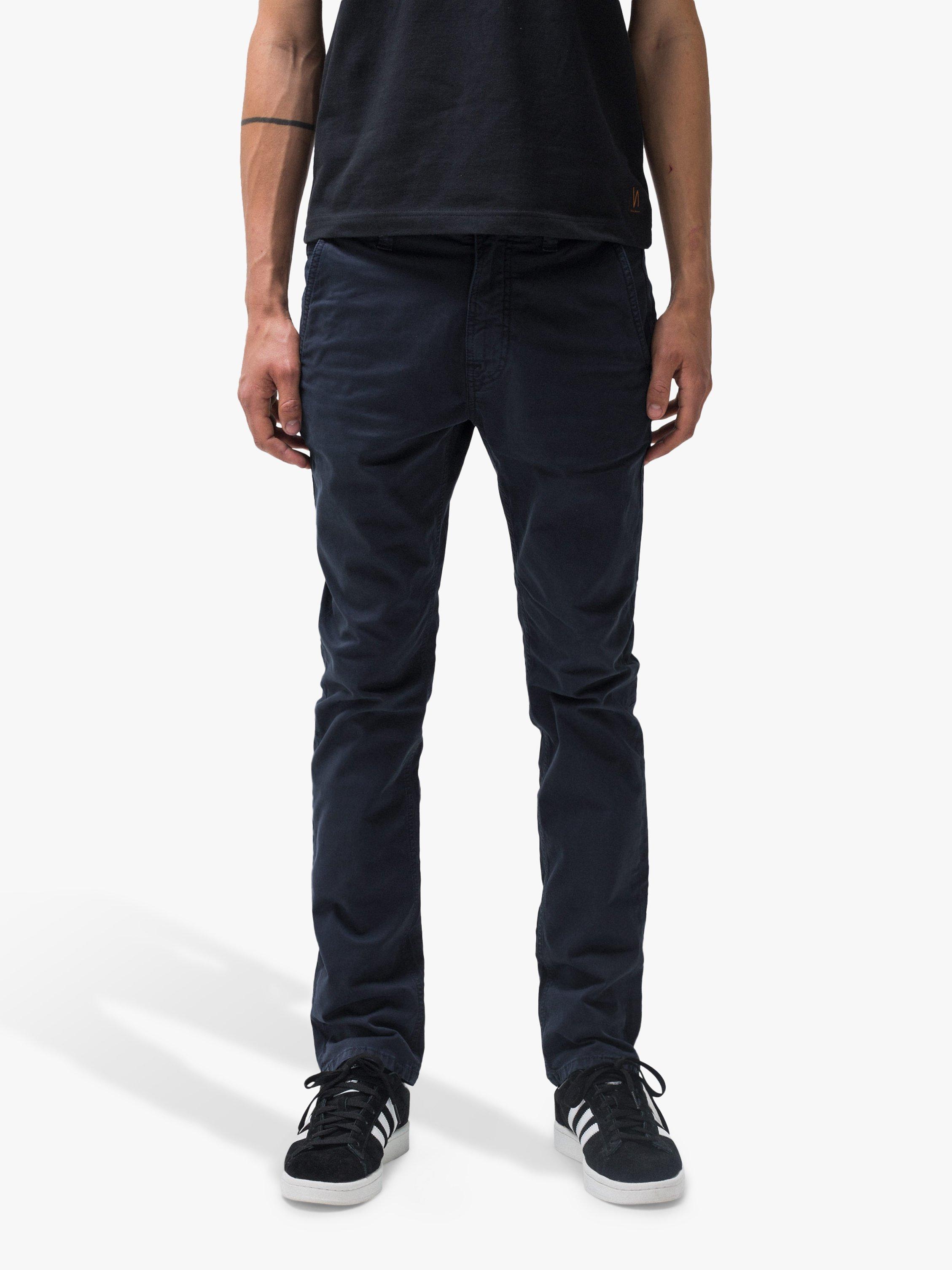 Nudie Jeans Slim Adam Chino Trousers, Dark Midnight, 34R