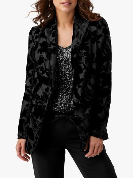 Pure Collection Devore Blazer Jacket, Black, Black