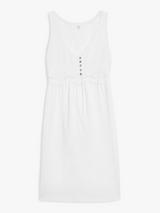 John Lewis Bobbie Embroidered Sleeveless Nightdress, White