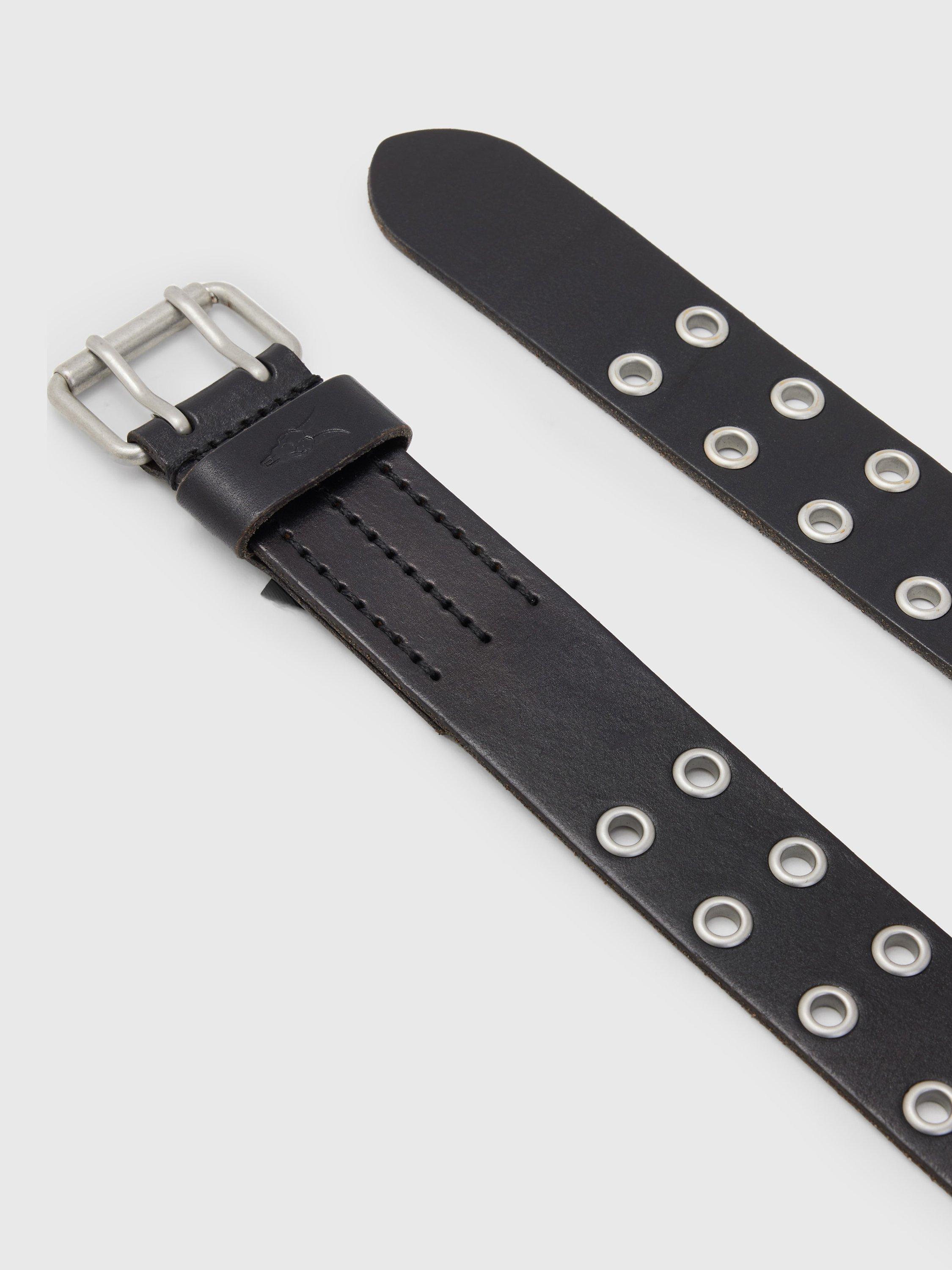 Product image 3 of 5, which shows AllSaints Sturge Leather Belt, Black, 30
