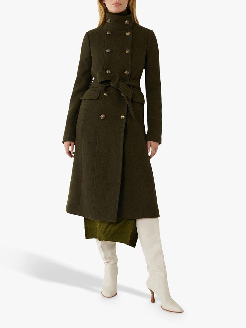 Warehouse Military Long Coat, Khaki