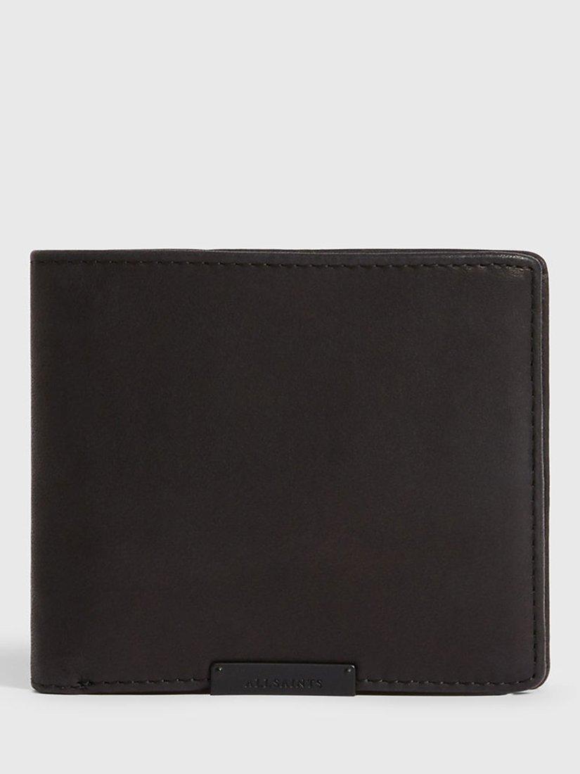 Product image 1 of 6, which shows AllSaints Leather Blyth Wallet, Black