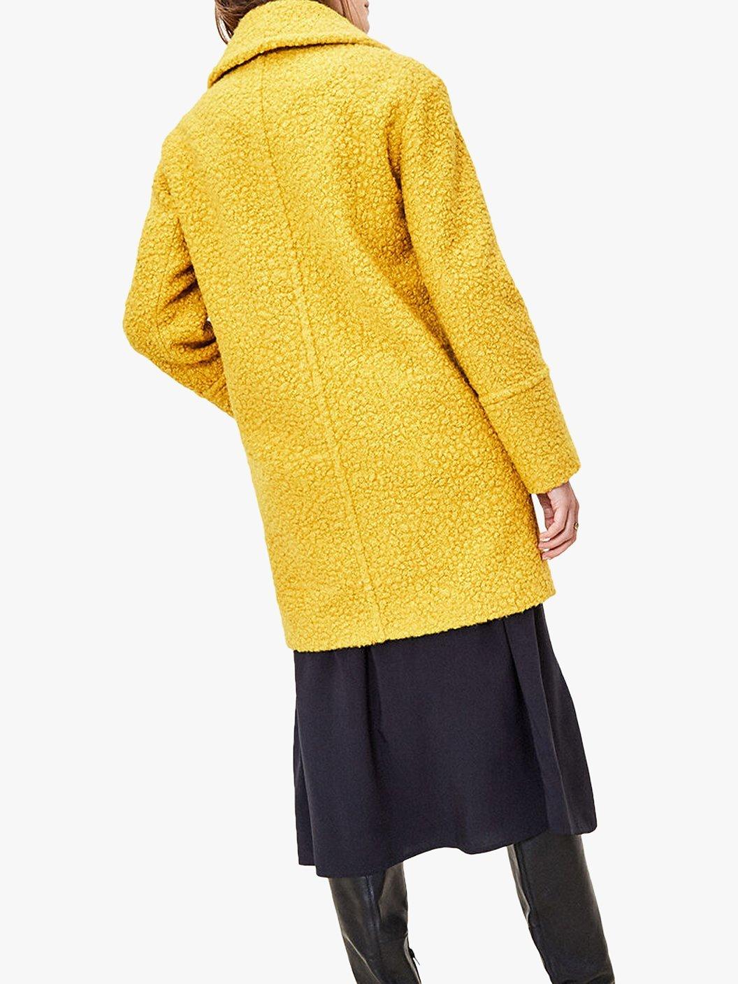 Oasis Boucle Teddy Coat Yellow