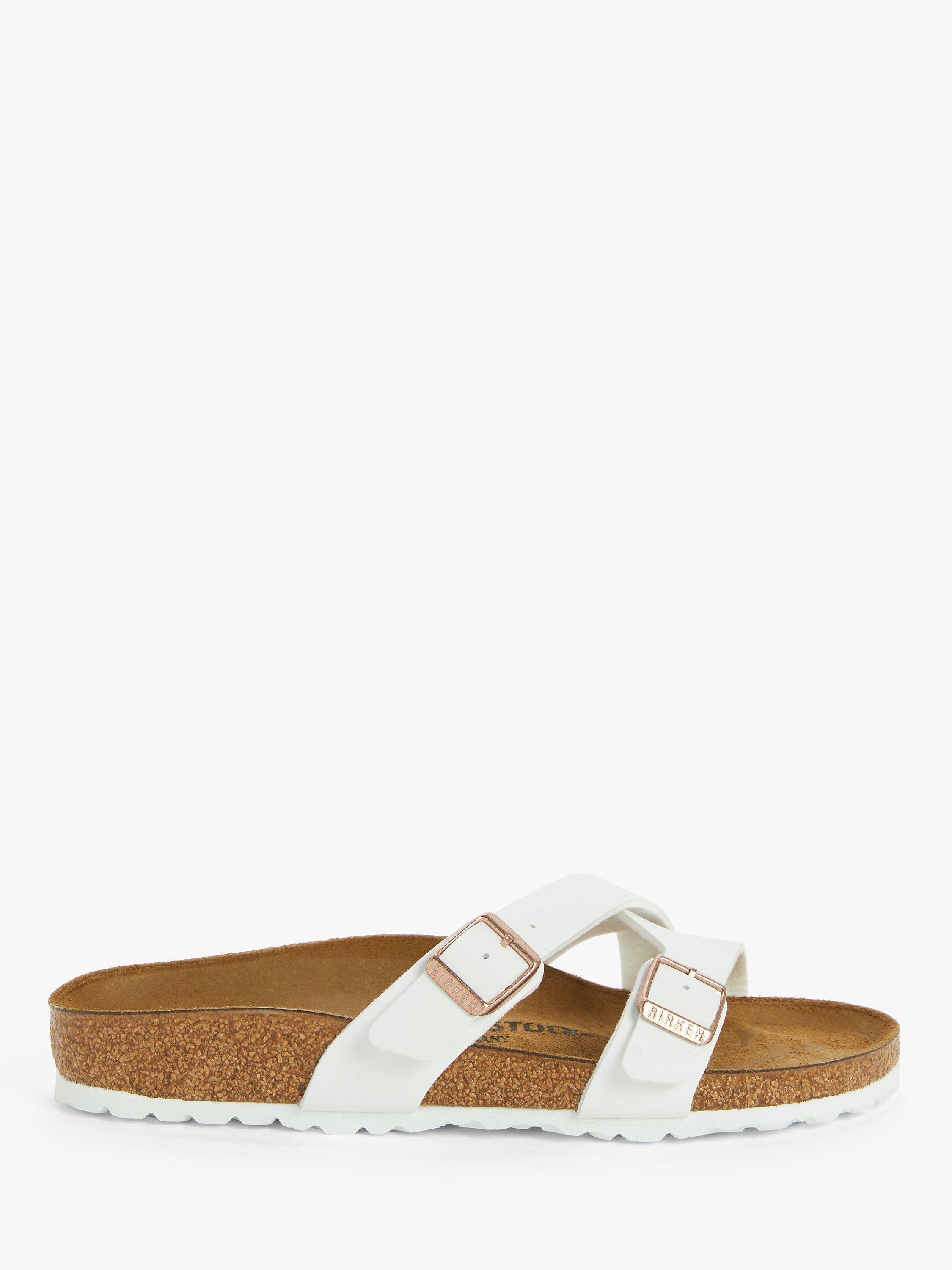 Birkenstock Yao Narrow Fit Balance Double Strap Birko-Flor Nubuck Sandals, White