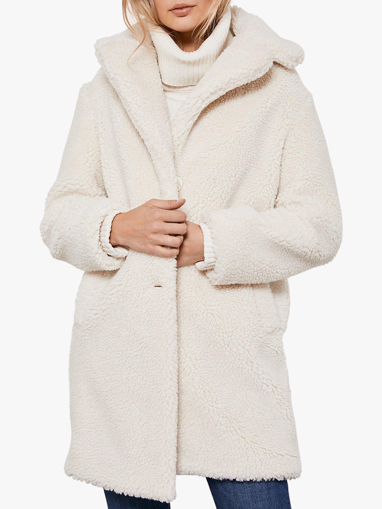 Next cream teddy coat online