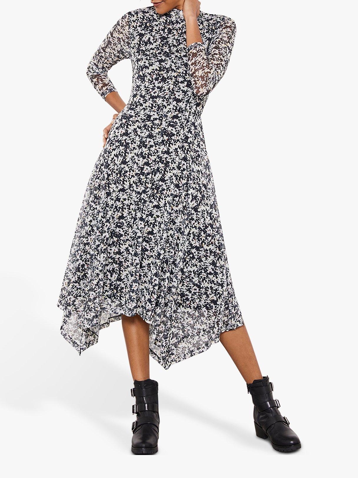 Mint Velvet Bonnie Print Jersey Midi Dress, Multi