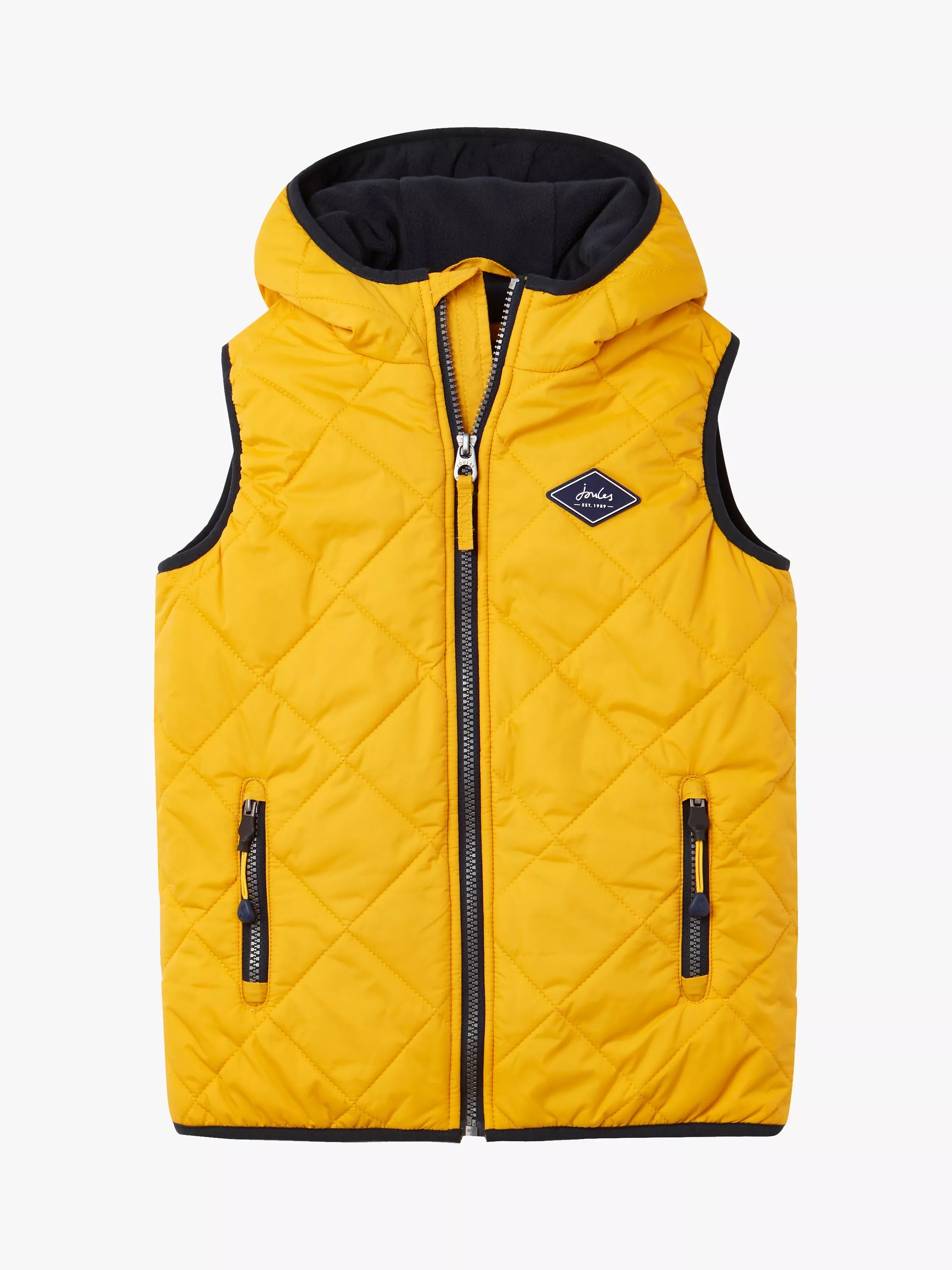 Little Joule Boys Jonah Hooded Gilet Yellow