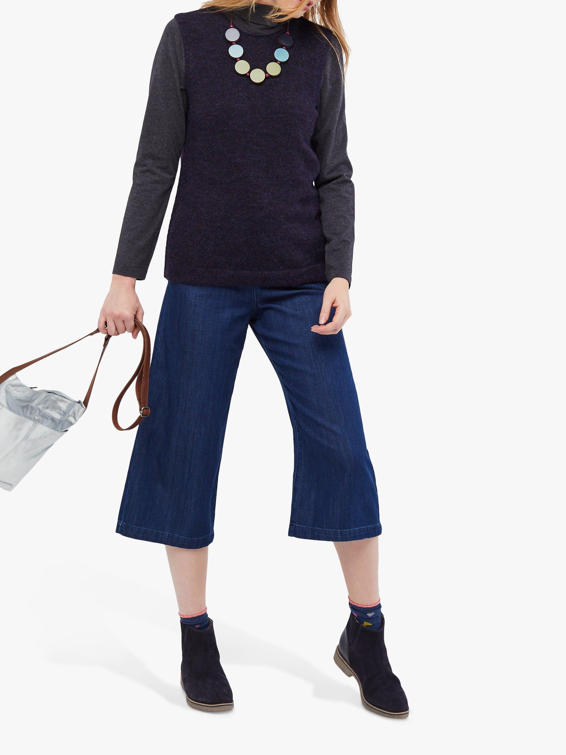 White Stuff Lima Wool Alpaca Blend Tank Jumper, Navy