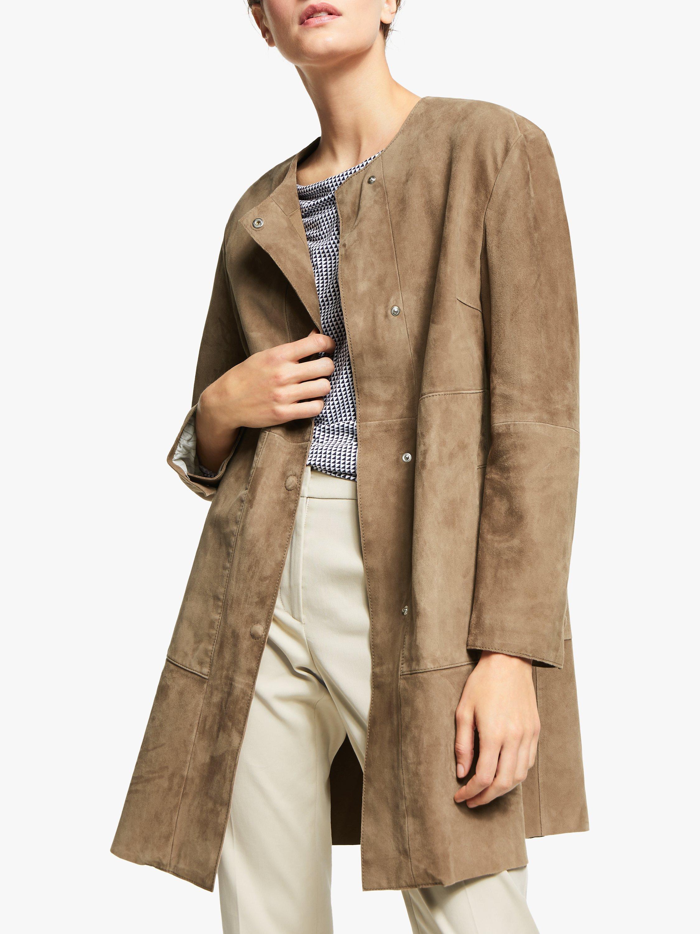 Weekend MaxMara Fiducia Long Sleeve Suede Jacket, Sand