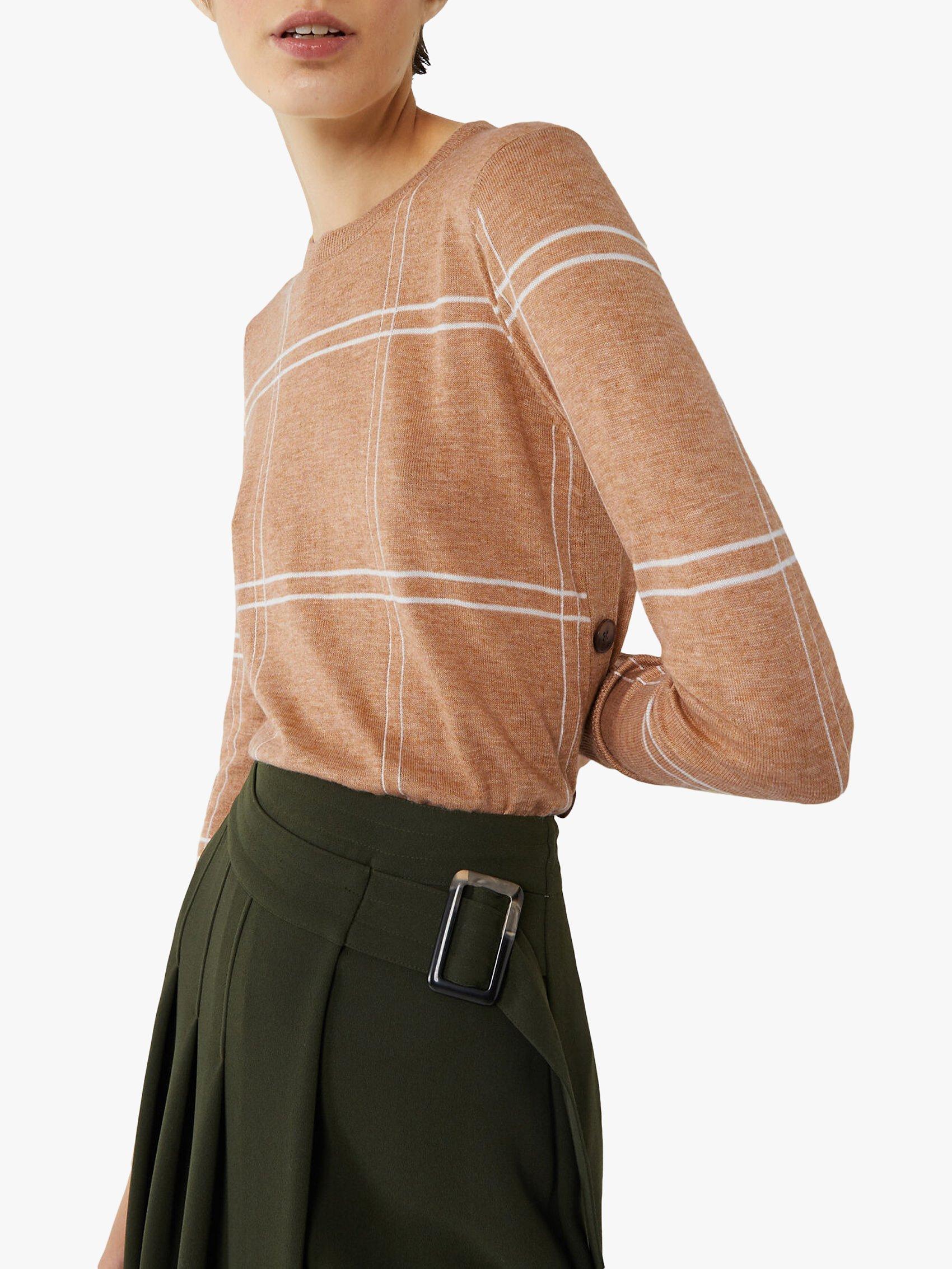 Warehouse Check Button Side Jumper, Camel