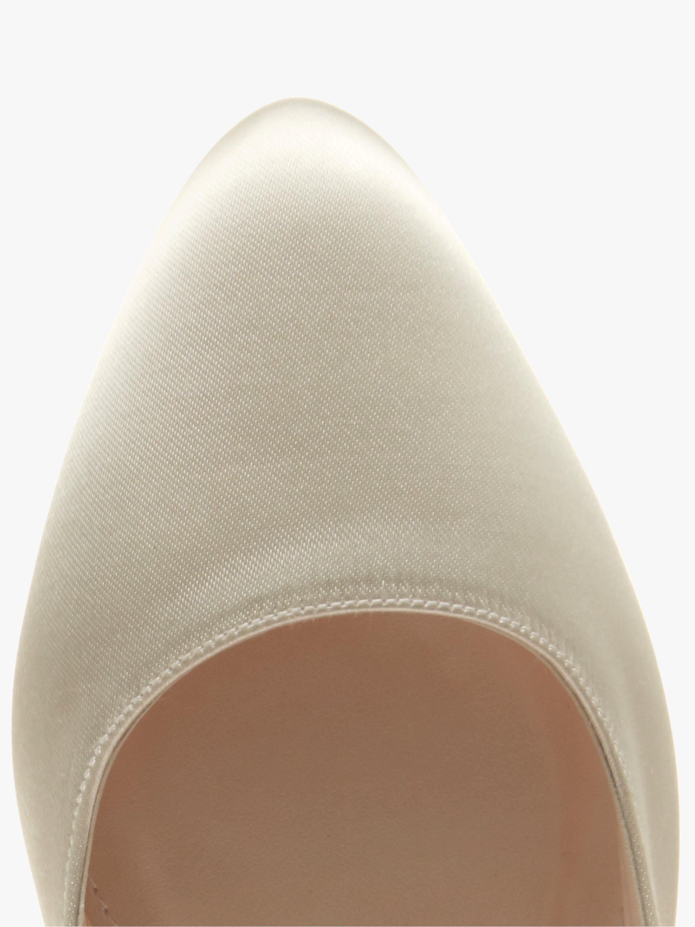 Product image 4 of 6, which shows Rainbow Club Alise Slingback Satin Pumps, Ivory, 3