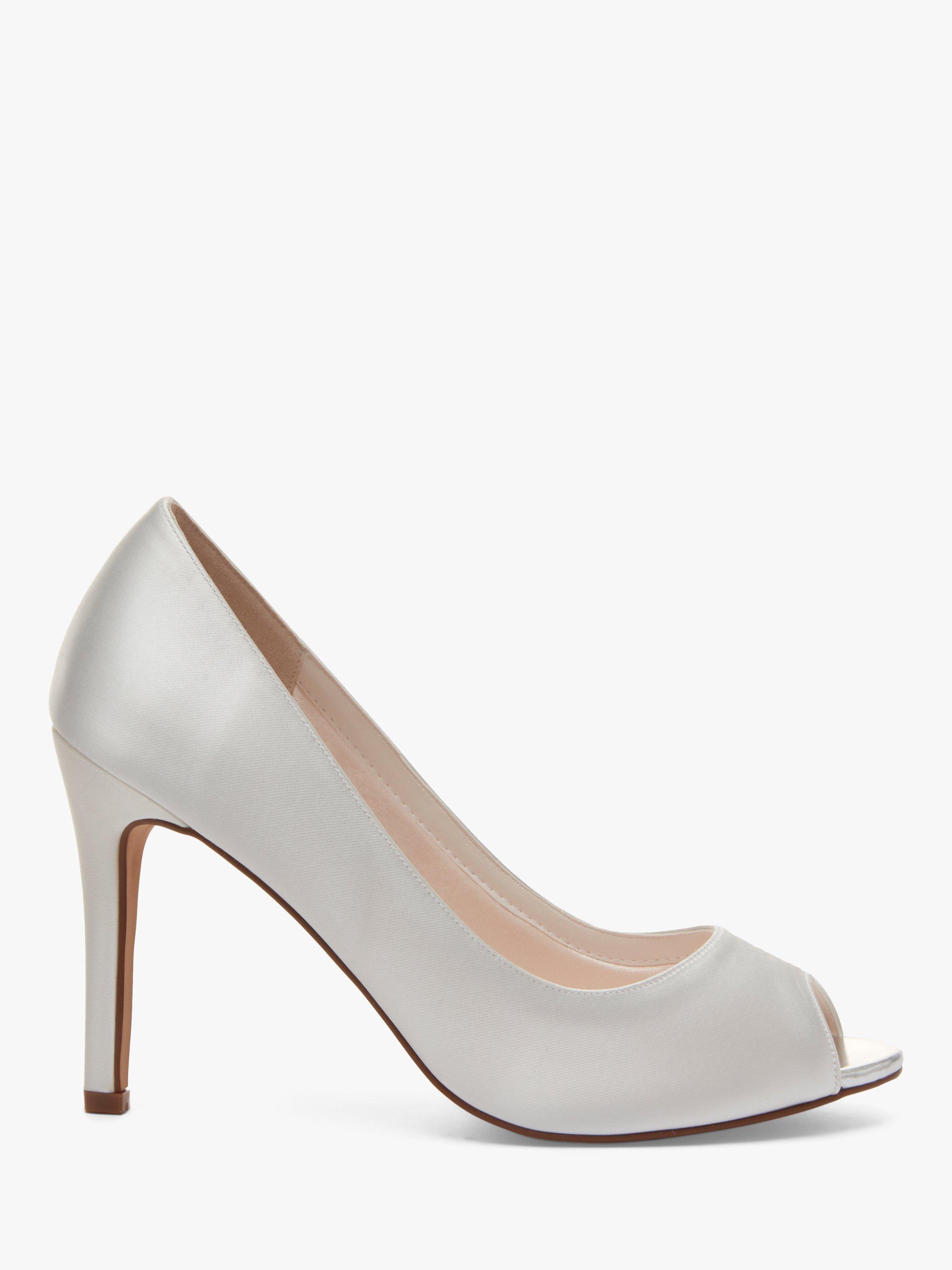 Rainbow Club Robyn Satin Peep Toe Court Shoes, Ivory